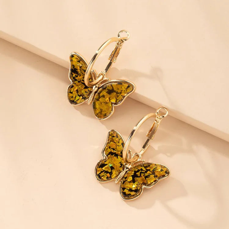 Product Image for Avelena | Vergoldete Schmetterling Ohrringe mit Acrylkristallen Mariposa, Gold