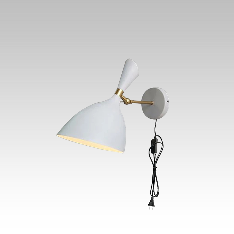 Product Image for Avelena | Moderne Leder Bettlampe für Das Schlafzimmer, Weiß mit US-Stecker