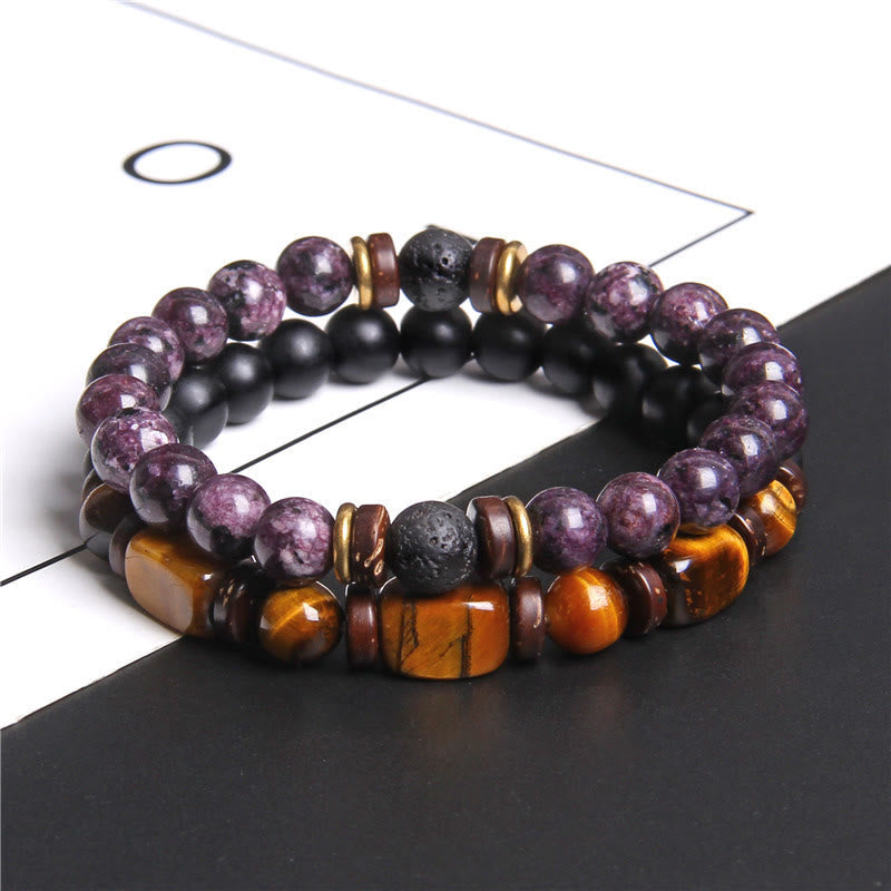Product Image for Avelena | Afrikanischer Türkis & Tigerauge Armband Naya, Tigerauge & Charoit