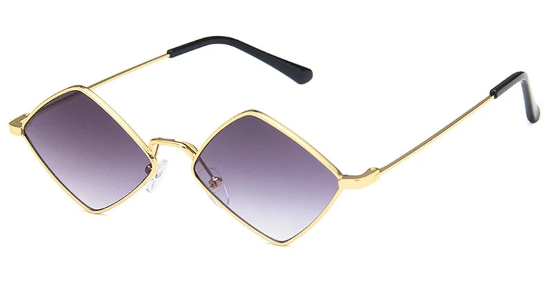 Product Image for Avelena | Retro Diamantförmige Sonnenbrille, Gold Grau