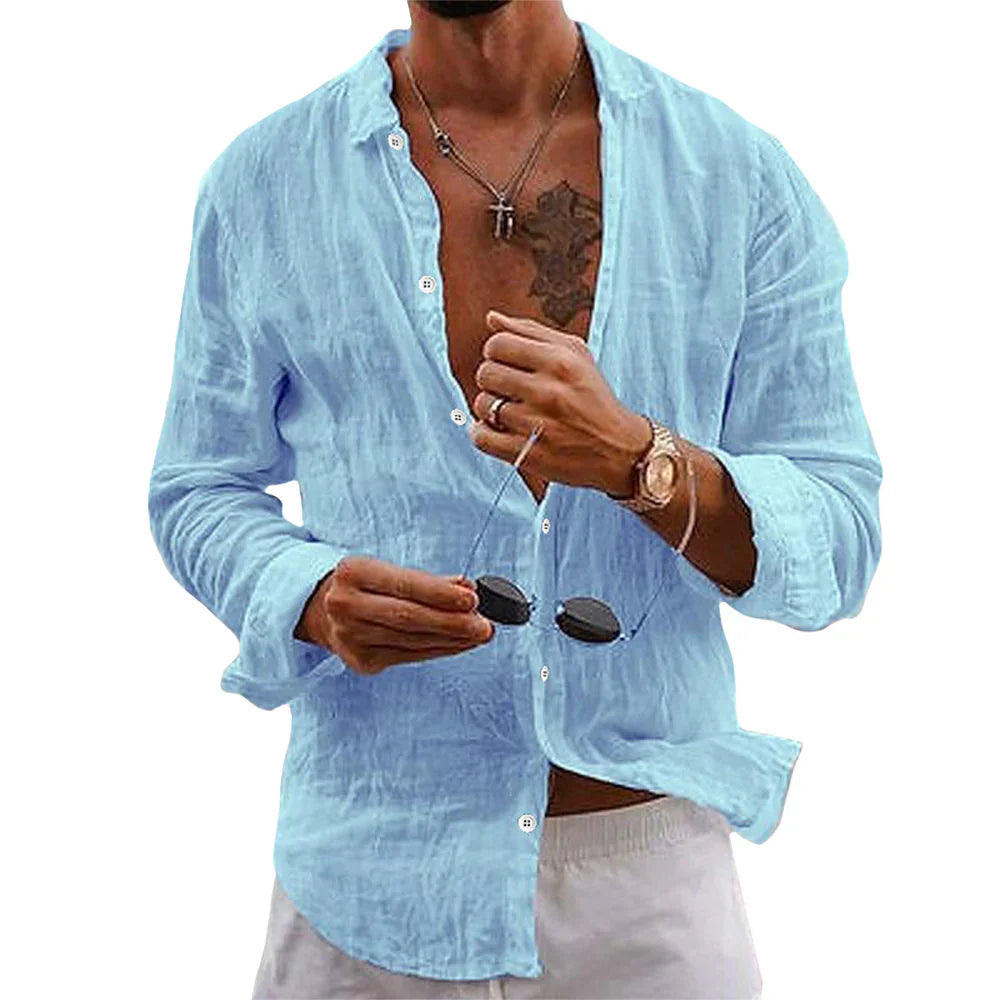 Product Image for Avelena | Dylano Bequem Elegant Herren Hemd, Blau / XL