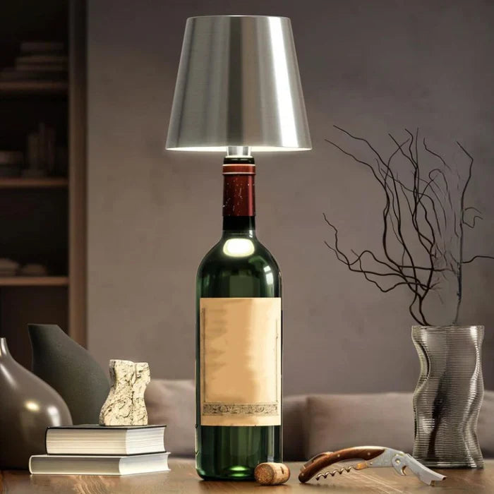 Product Image for Avelena | Stilvolle Tragbare Led Flaschenlampe, Silber / 3 Farben
