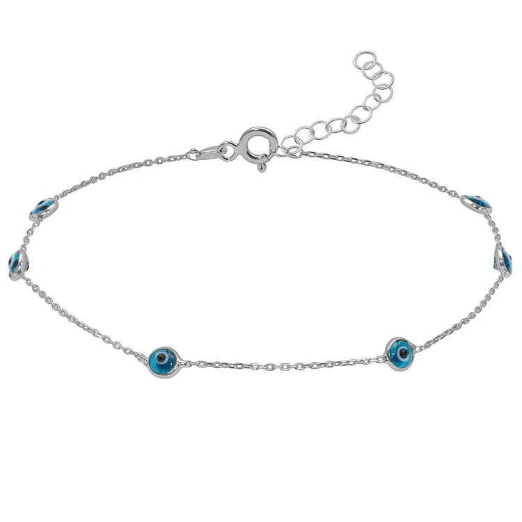 Product Image for Avelena | Mehrfarbige Auffällige Fußkette, Silber