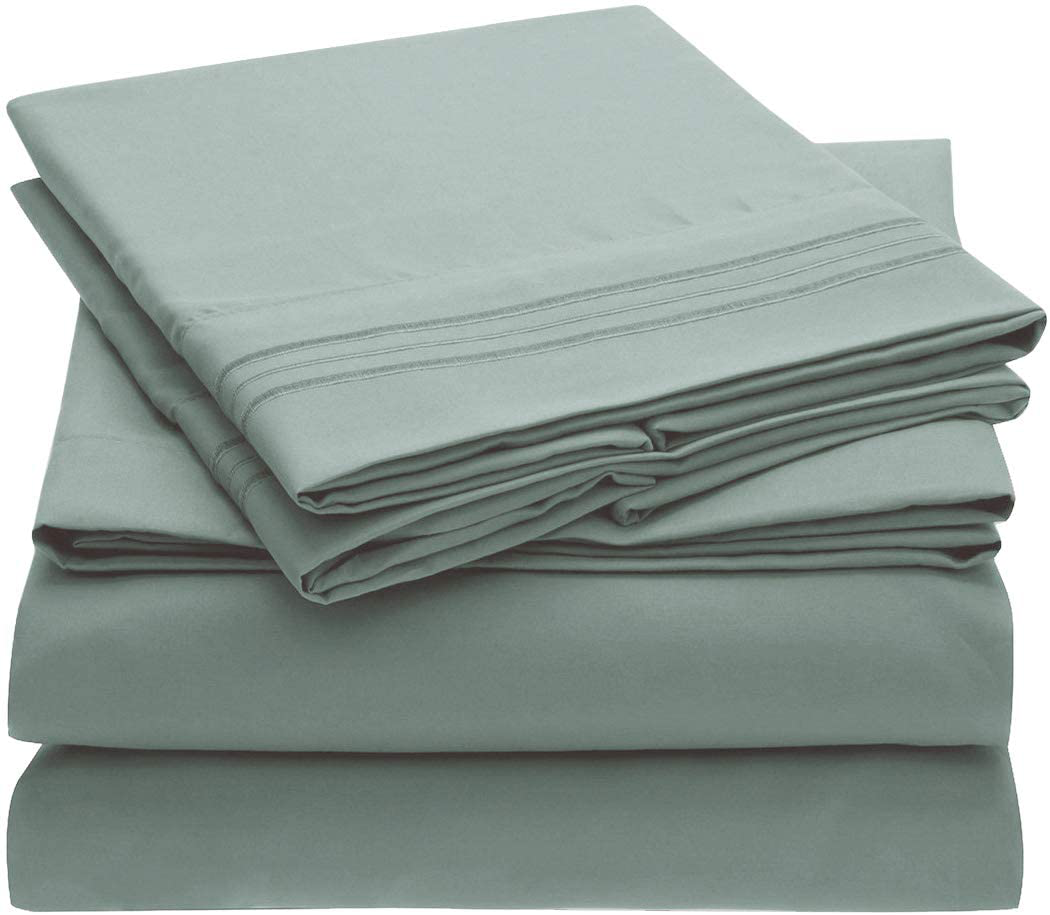 Product Image for Avelena | Mellanni Bettwäsche Set - Gebürstete Mikrofaser 1800 Bettwäsche - Faltenfrei, Farbenbeständig, Fleckenresistent, Spa blau / König