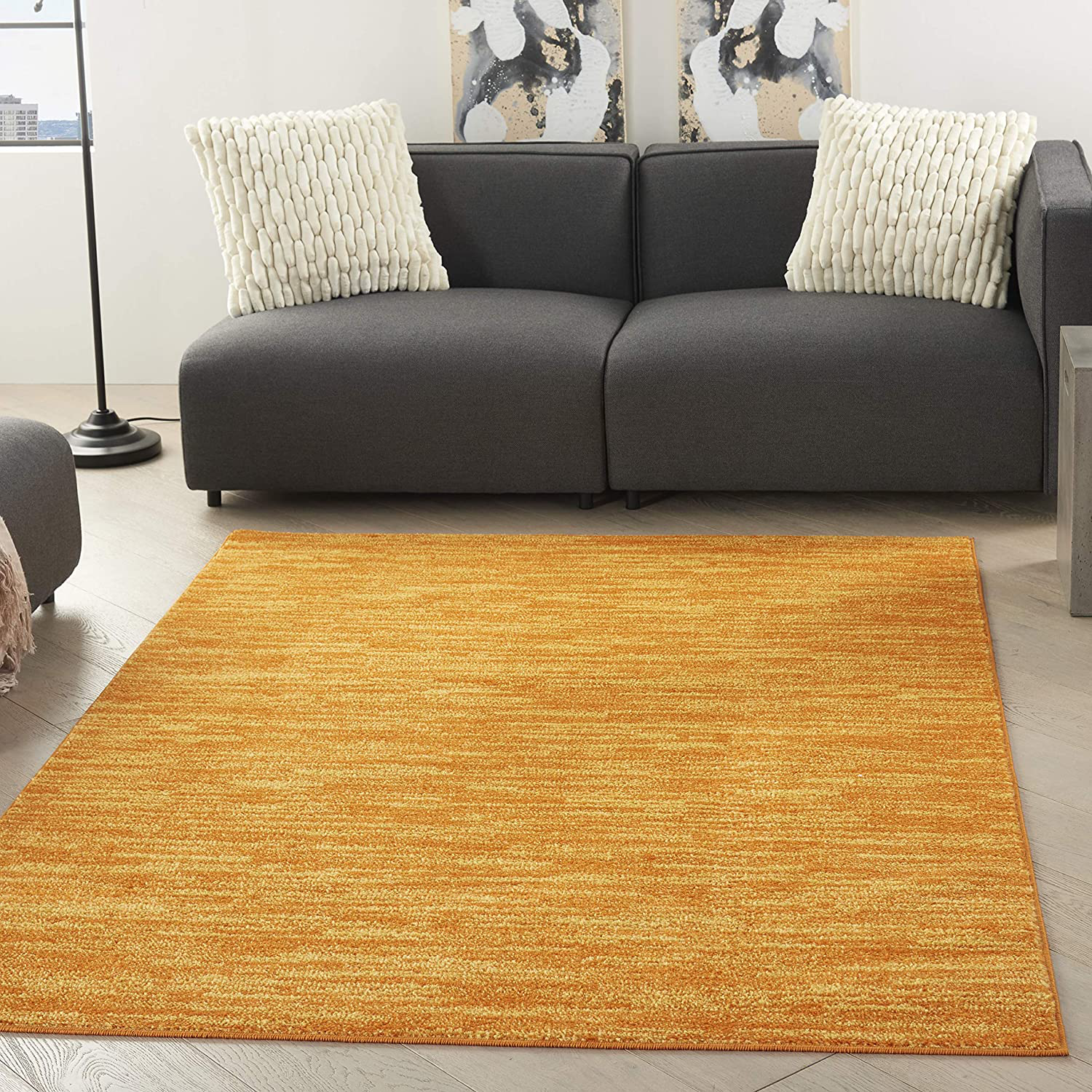 Product Image for Avelena | Nourison Essentials Solide Zeitgenössische Sonnenstrahlen 5' X 7' Teppich, 5' X 7'