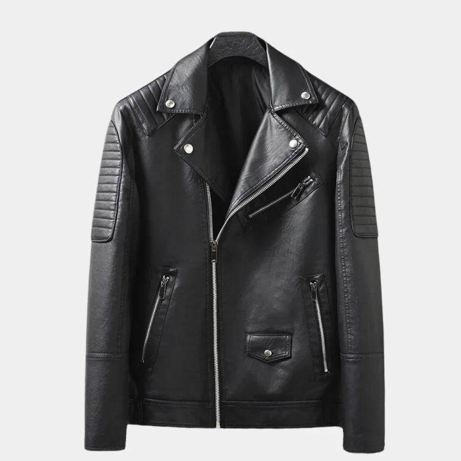 Product Image for Avelena | Modernes Herren Bikerjacke mit Reißverschluss, Perfekt für Jeden Anlass, Schwarz / L