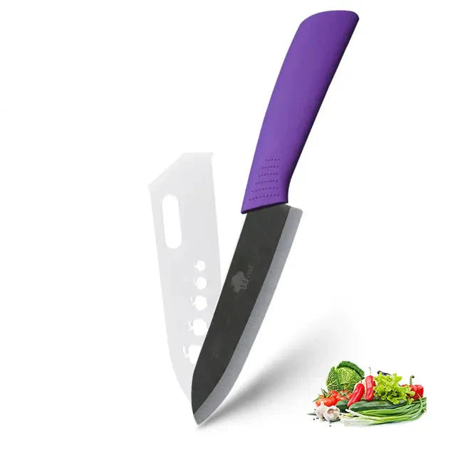 Product Image for Avelena | Keramisches Messerset Küchenmesser mit Weißen Zirkonia-Klingen, 6 Zoll lila