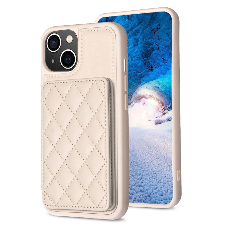 Product Image for Avelena | iPhone 14 / 13 BF25 Quadrat Karo Karten Tasche Halter Handyhülle - Beige