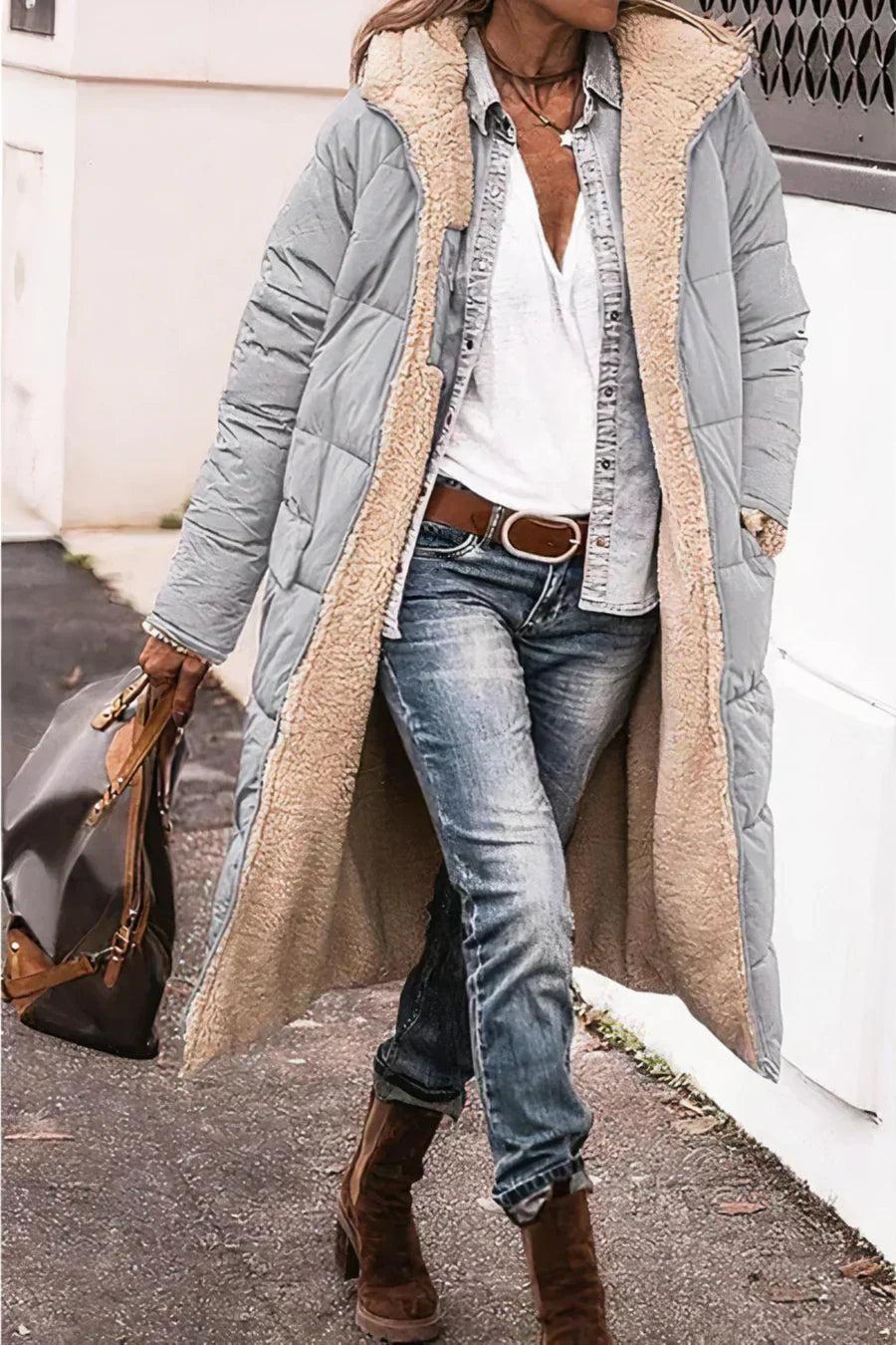 Product Image for Avelena | Elegante Wendbare Warme Parka, Grau / XS