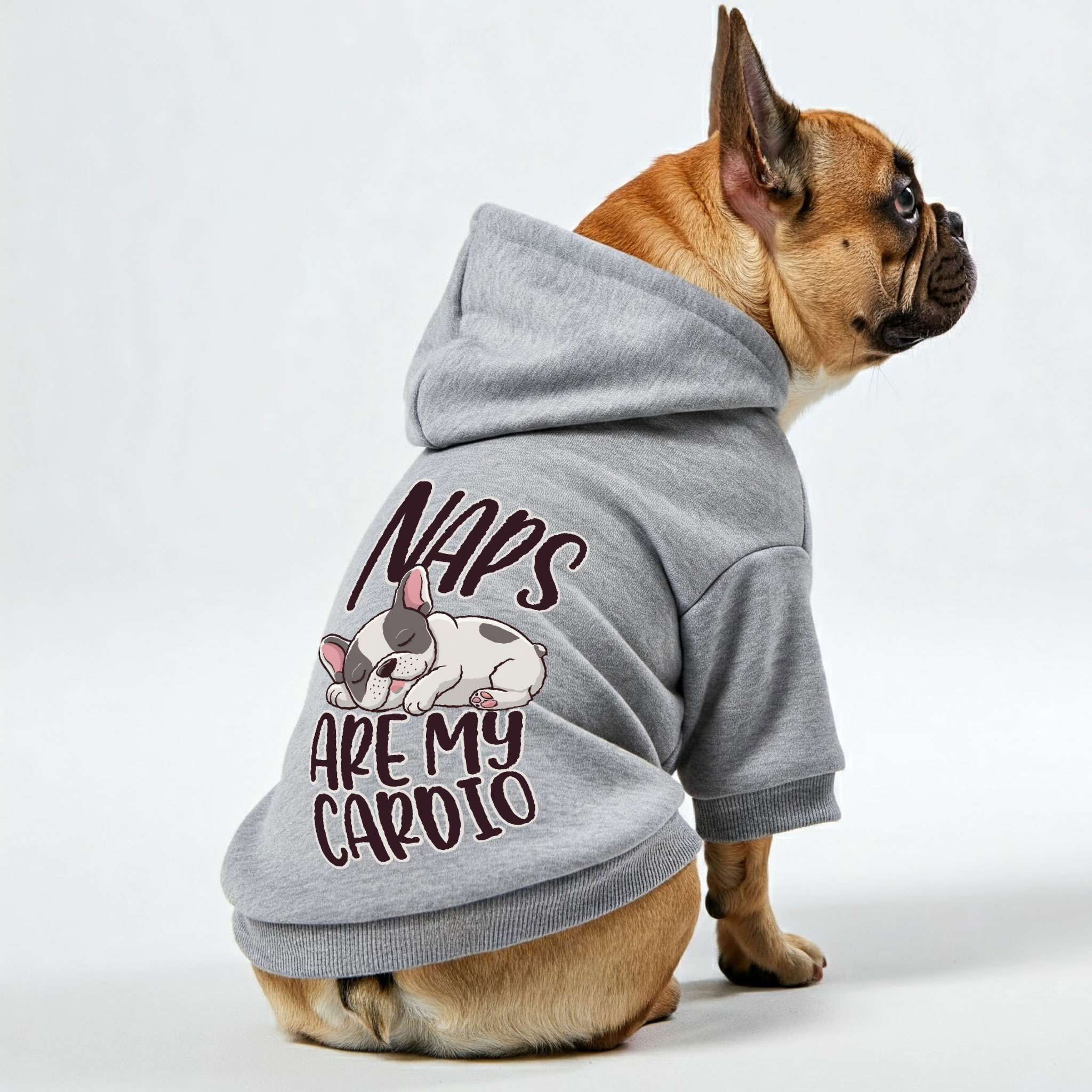 Product Image for Avelena | Naps Sind Mein Cardio Personalisierte Französische Bulldoggen Hoodies Mit Lustigen Sprüchen Stylisch, Gemütlich Und Premium 100% Baumwolle, 