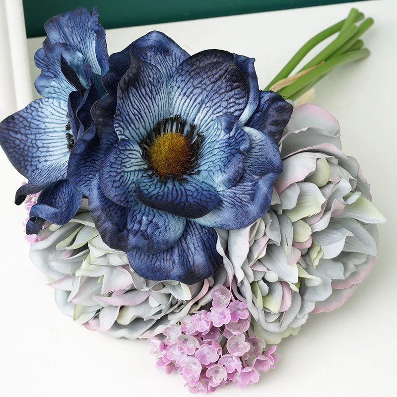 Product Image for Avelena | 6 Stück. Schöne Pfingstrose Mohn Künstliche Seidenblumen Weißer Strauß Vase Für Zuhause Feier Herbst Hochzeit Diy Dekoration Künstliche 