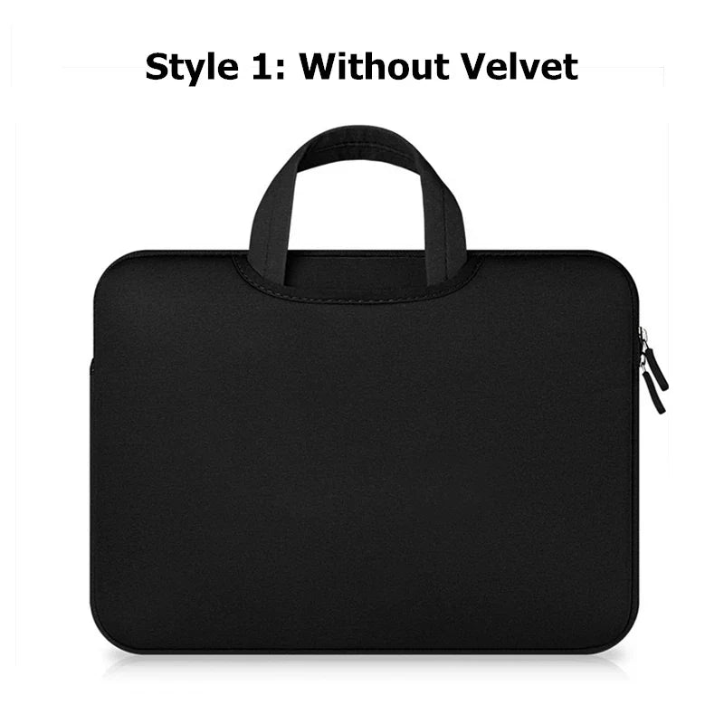 Product Image for Avelena | Damen Laptop Handtasche Hülle für 11-15,6 Zoll Geräte, Schwarze Samt / 15,6 Zoll