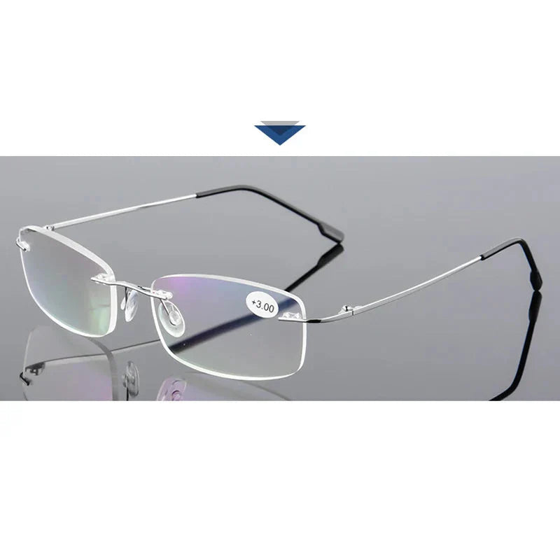 Product Image for Avelena | Leichte randlose Lesebrillen, +200 / Silber