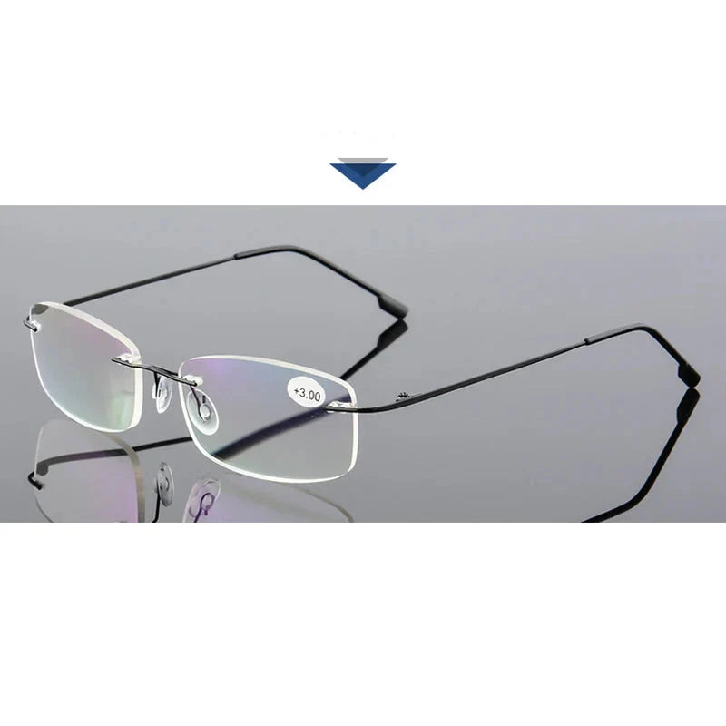 Product Image for Avelena | Leichte randlose Lesebrillen, +200 / Schwarz