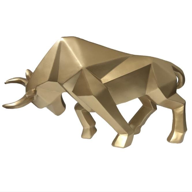 Product Image for Avelena | Stier Skulptur Gold Tierfiguren Nordische Dekoration Wohnkultur Tischstatuen Stierfiguren Tier Schrank, Weiß