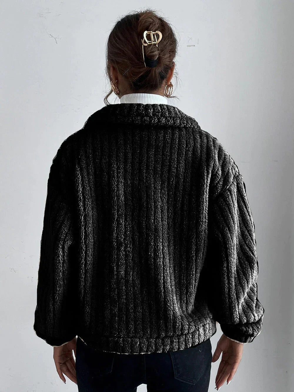 Product Image for Avelena | Plüschjacke für Frauen Leila, Dunkelgrau / M