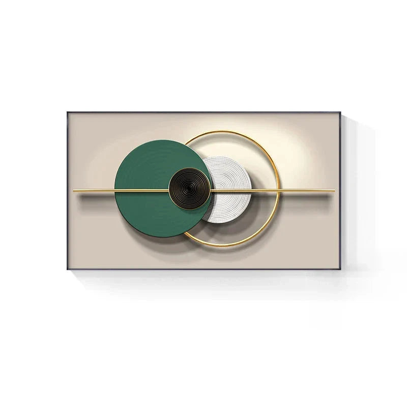 Product Image for Avelena | Leichte Luxus Moderne Ästhetik Sonne & Mond Wandkunst Fein Kunstleinwand Druck Bilder für Wohnzimmer Esszimmer Home Office Innenraum, D / 