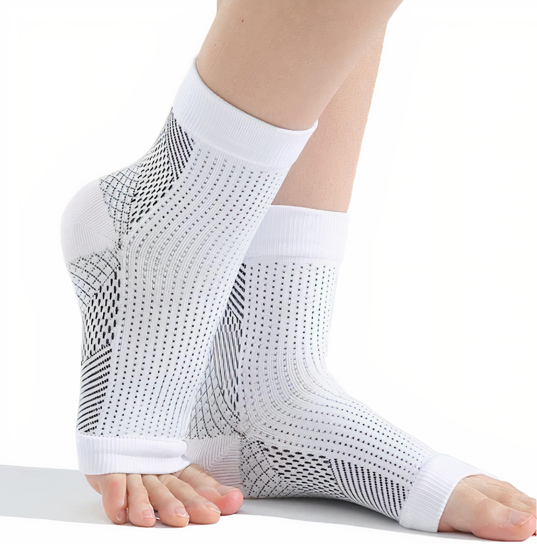 Product Image for Avelena | Kompressionssocken für Linderung und Komfort Bei Fußschmerzen, S/M (36/41) / 2 Paar Weiß