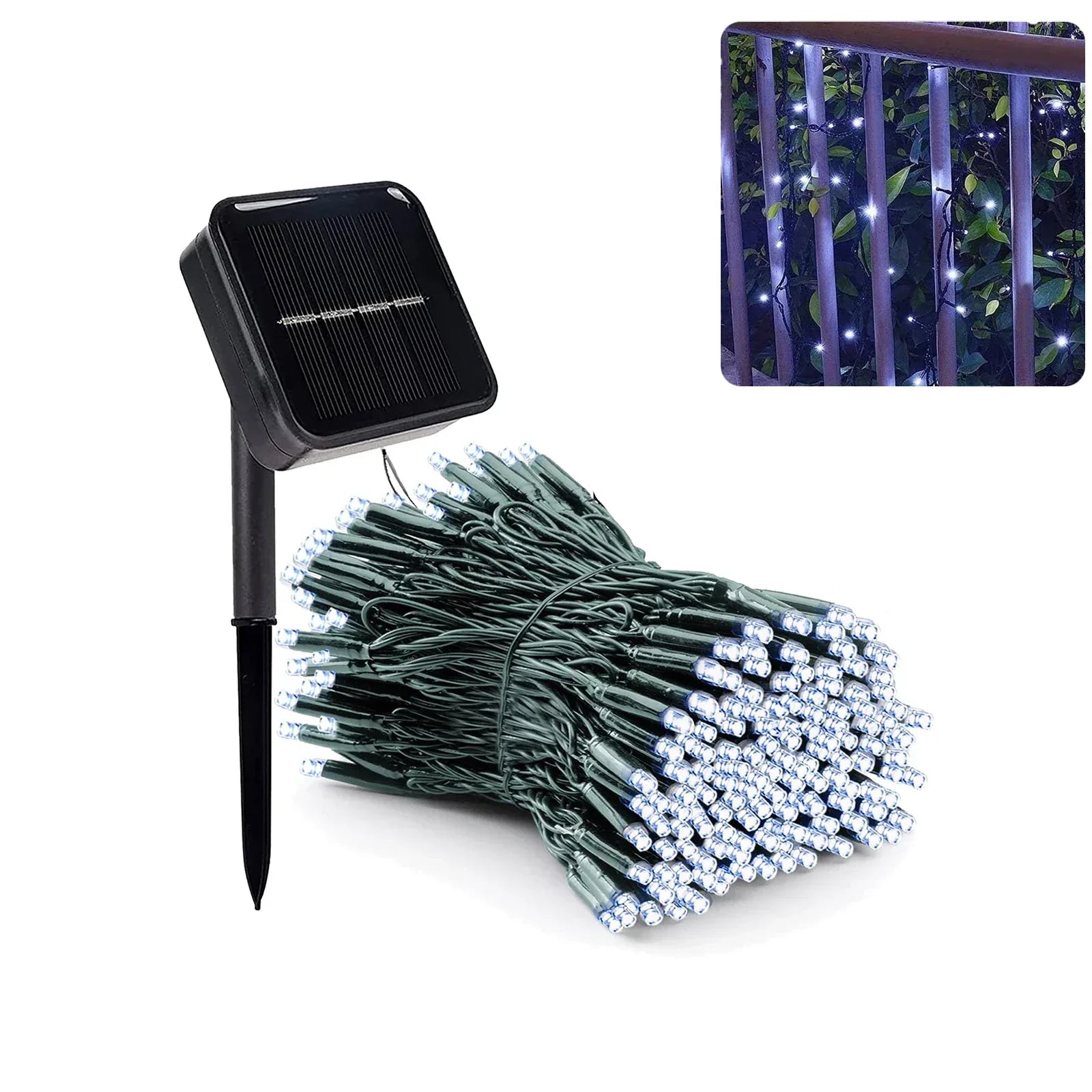 Product Image for Avelena | Weihnachtsbeleuchtung Magische Sonnen-Led-Beleuchtung für Außen, Weiß / 32M 300 LED's 1200mAh