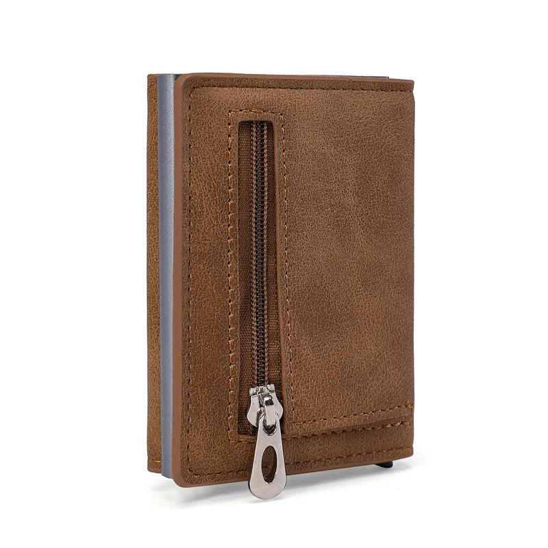 Product Image for Avelena | Rfid Pu Leder Geldbörse Herren Anti-Magnetisch Organizer Geldbörse, Braun