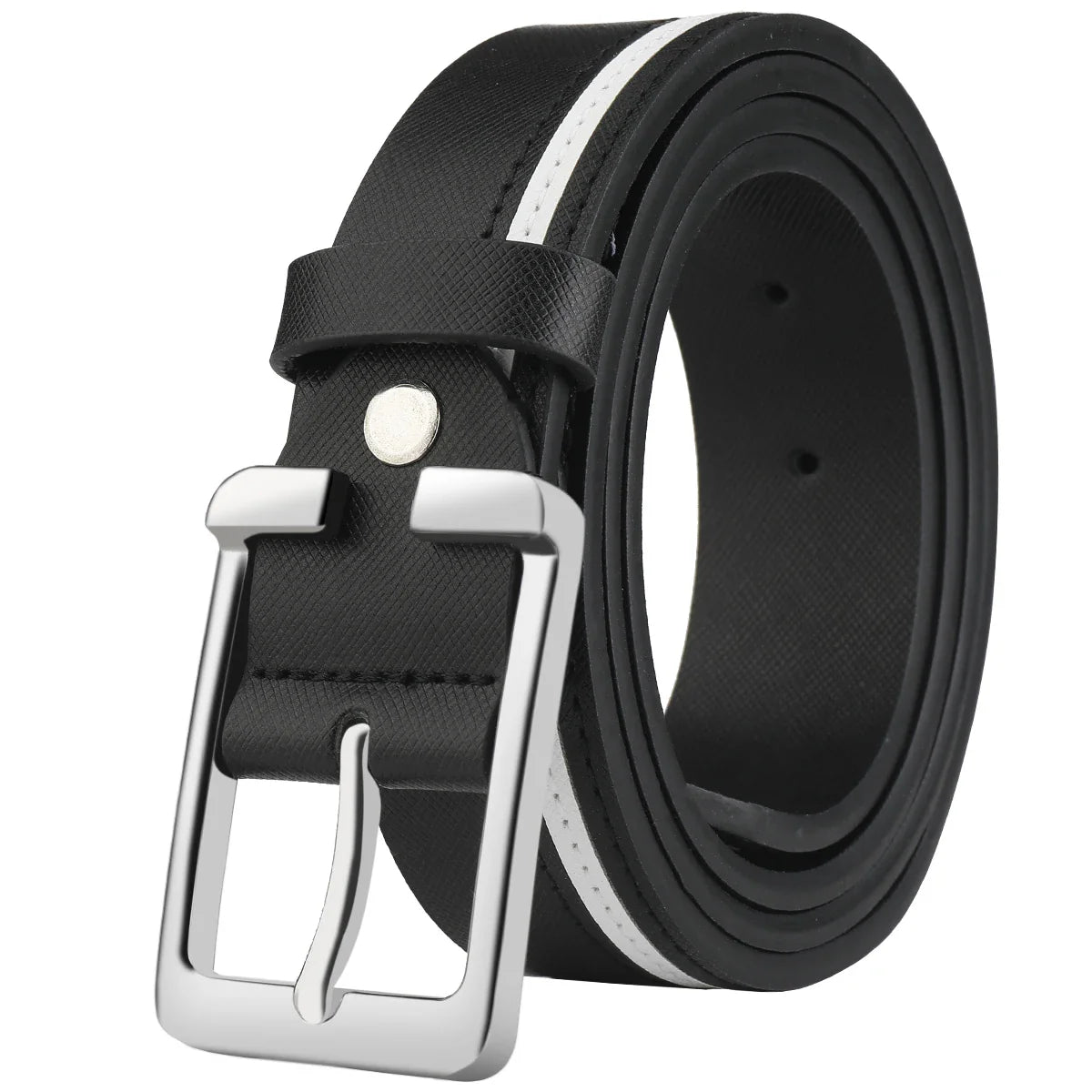 Product Image for Avelena | Luxus Leder Herren Gürtel - Echte Qualität, JZ023-schwarz / 120 cm
