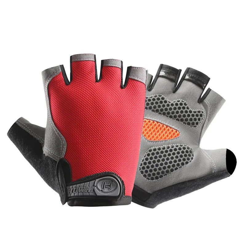 Product Image for Avelena | Atmungsaktive Halbfinger Fahrrad- und Trainingshandschuhe - Rutschfestes Design, Upgrade Rot / M