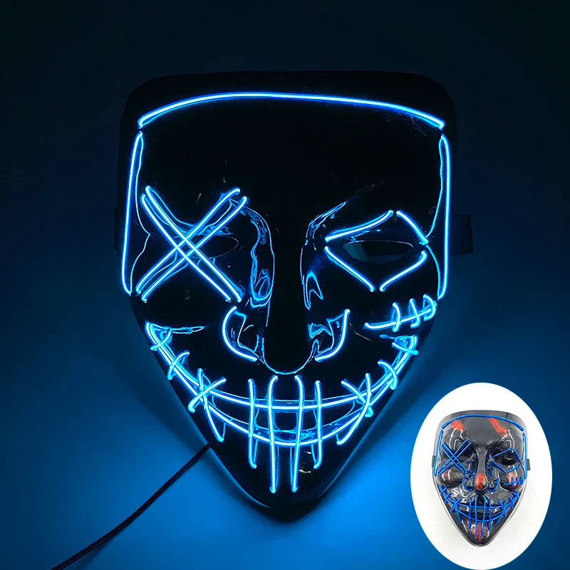 Product Image for Avelena | Frightlight Maske Led Glühende Blendende Maske Für Halloween, Kostüm Requisiten, Nachtclub Ausflüge, Typ 22