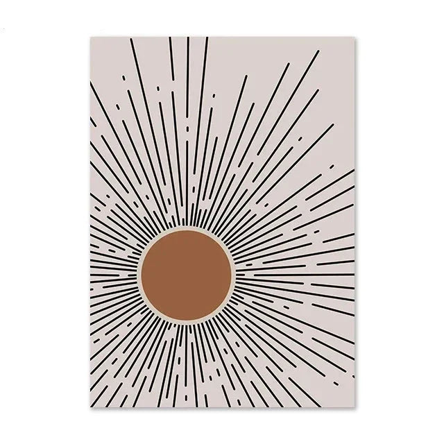 Product Image for Avelena | Vorgeschlagener Verkauf Terracotta Mond Abstrakte Bohemian Botanische Stillleben Wandkunst Feine Kunst Leinwanddruck Galerie Wandbilder für 