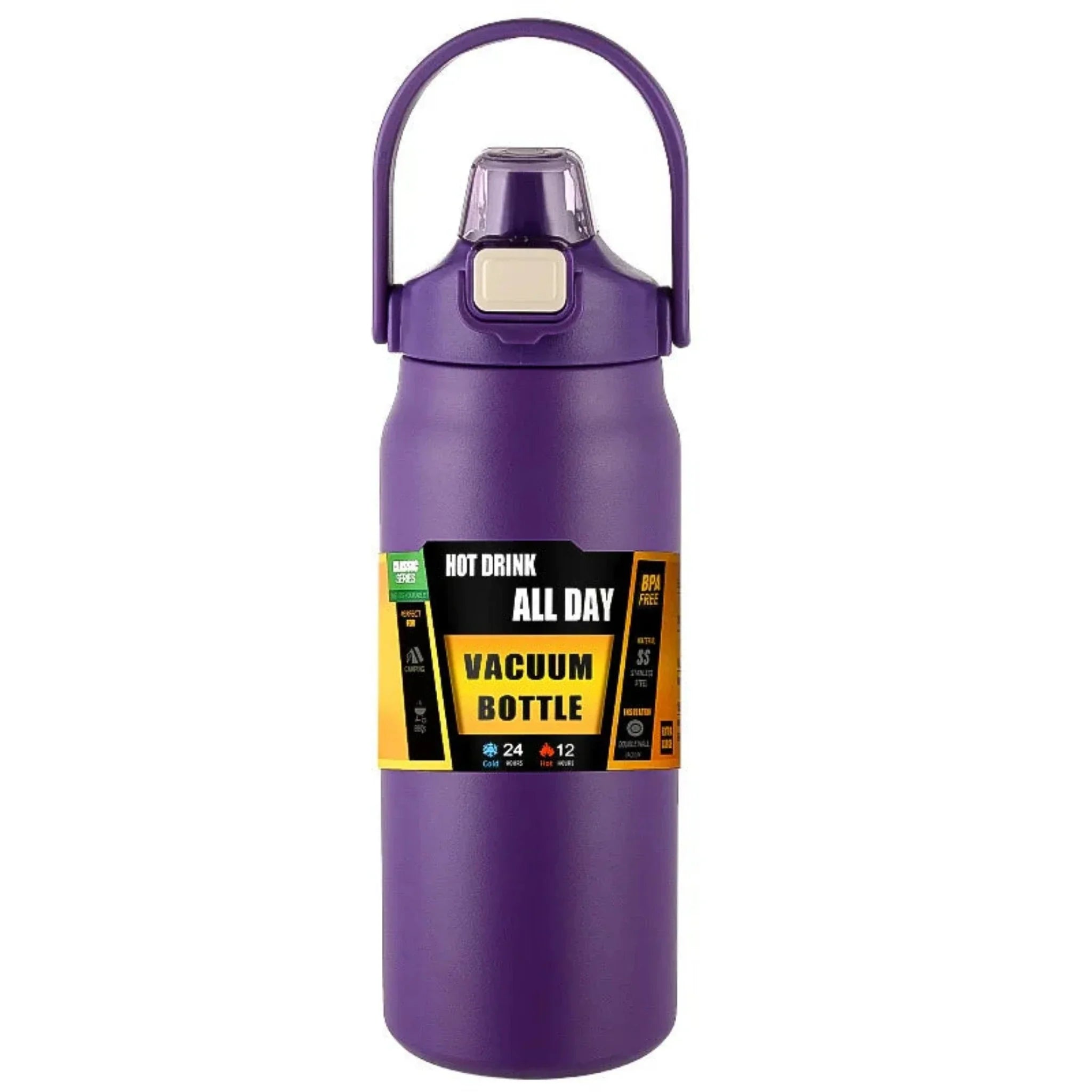Product Image for Avelena | Allday Bærbar Thermoskanne mit Strohhalm Vakuumflasche, Lila / 1500ml