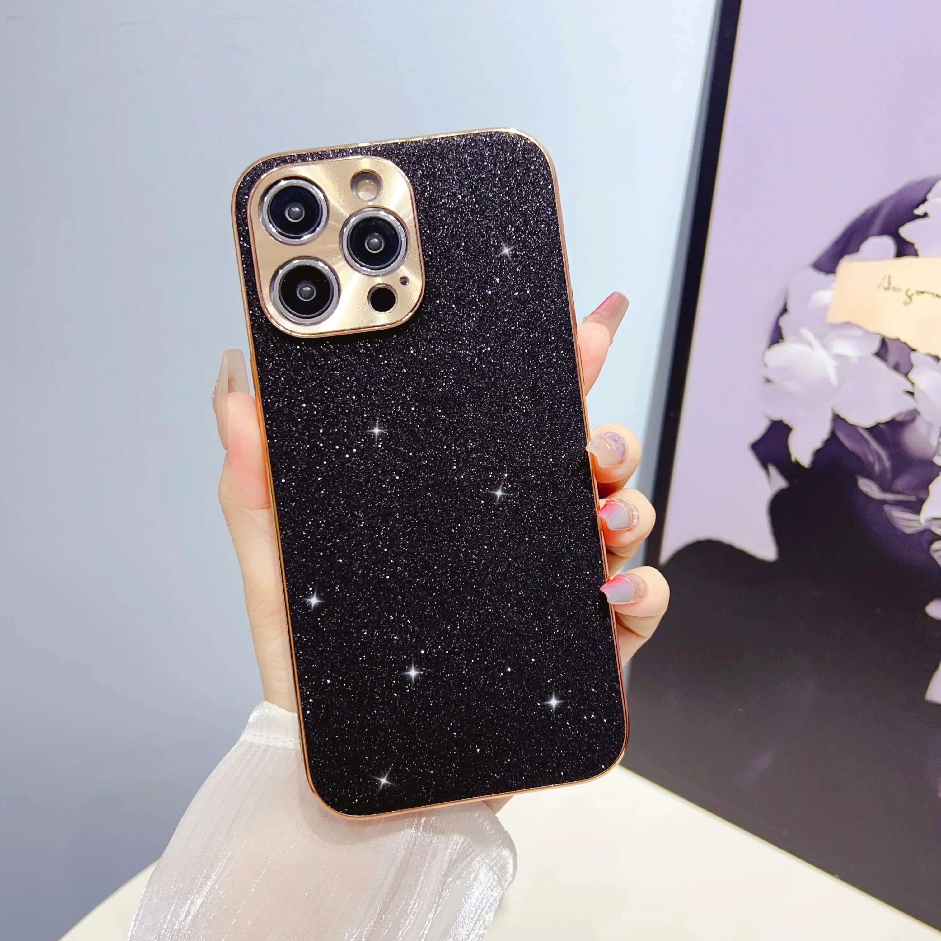 Product Image for Avelena | Premium Leder Magsafe Apple Iphone Hülle mit Galvanisiertem Rahmen Goldener Rahmen Hülle, Kamera Schutz Schutzhülle für Iphone 15, 14 Pro 