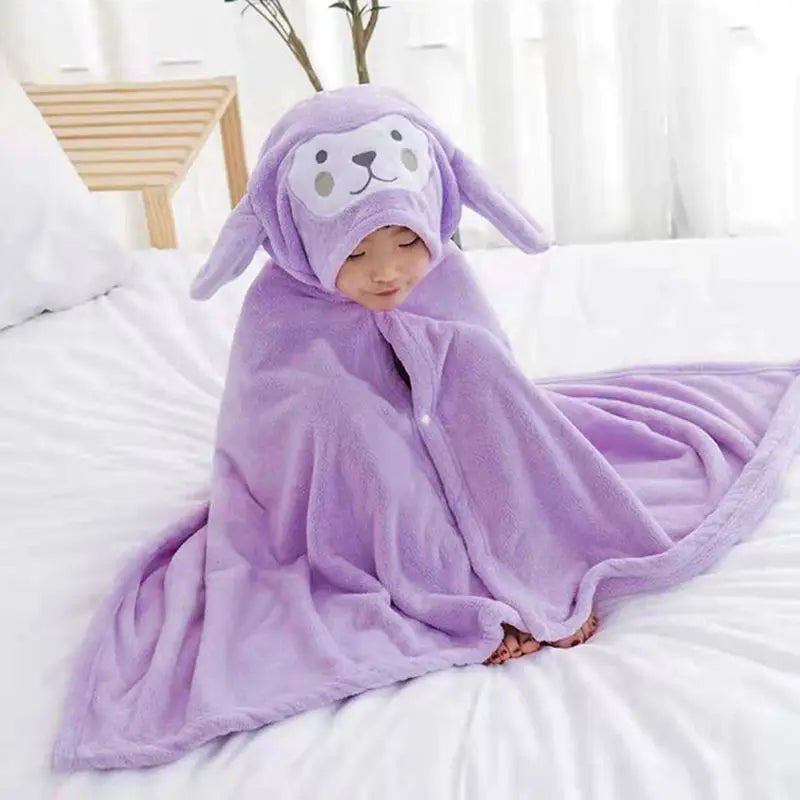 Product Image for Avelena | Dicke Kapuze Bad Baby Handtuch, lila Cape70x140 / 1Stück