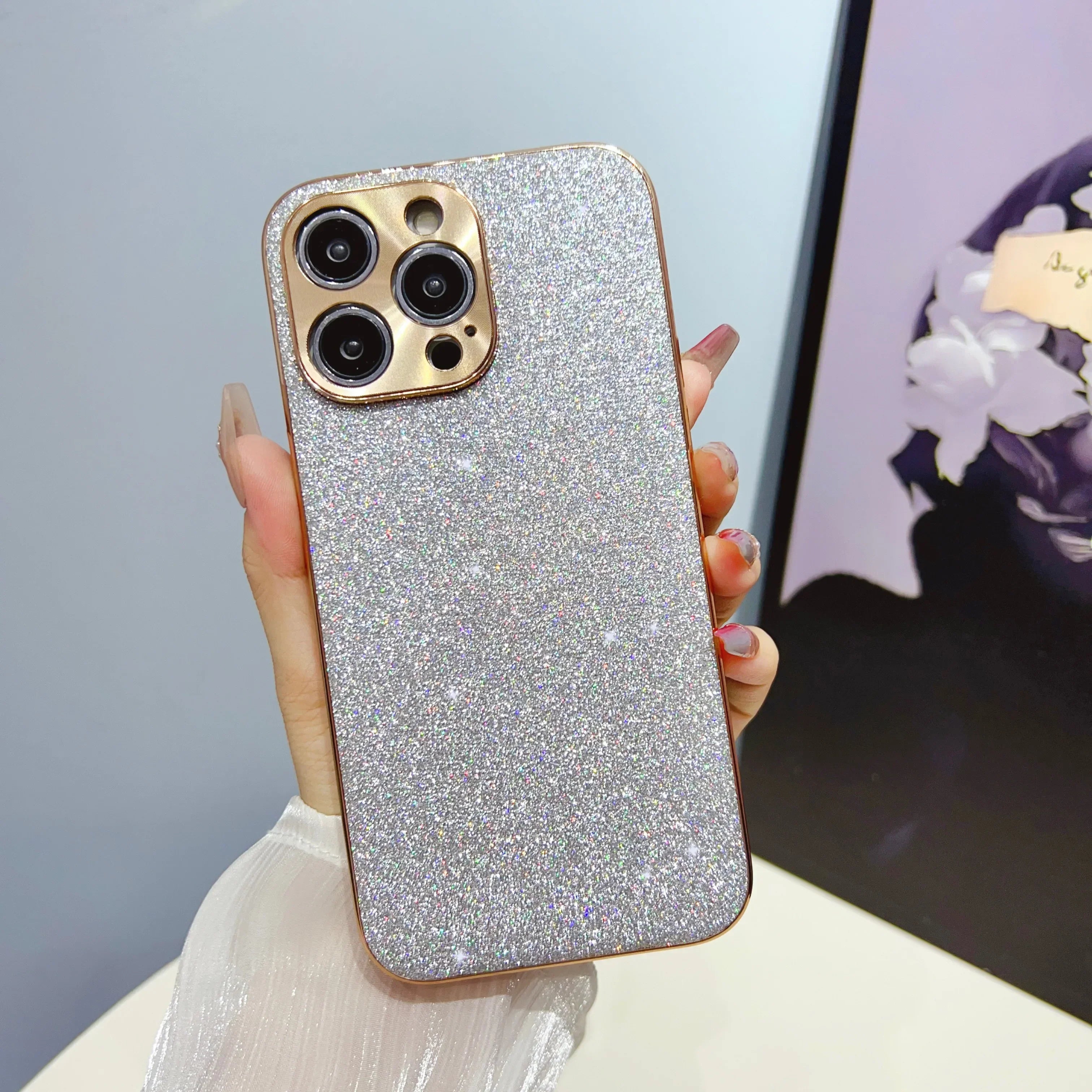 Product Image for Avelena | Premium Leder Magsafe Apple Iphone Hülle mit Galvanisiertem Rahmen Goldener Rahmen Hülle, Kamera Schutz Schutzhülle für Iphone 15, 14 Pro 