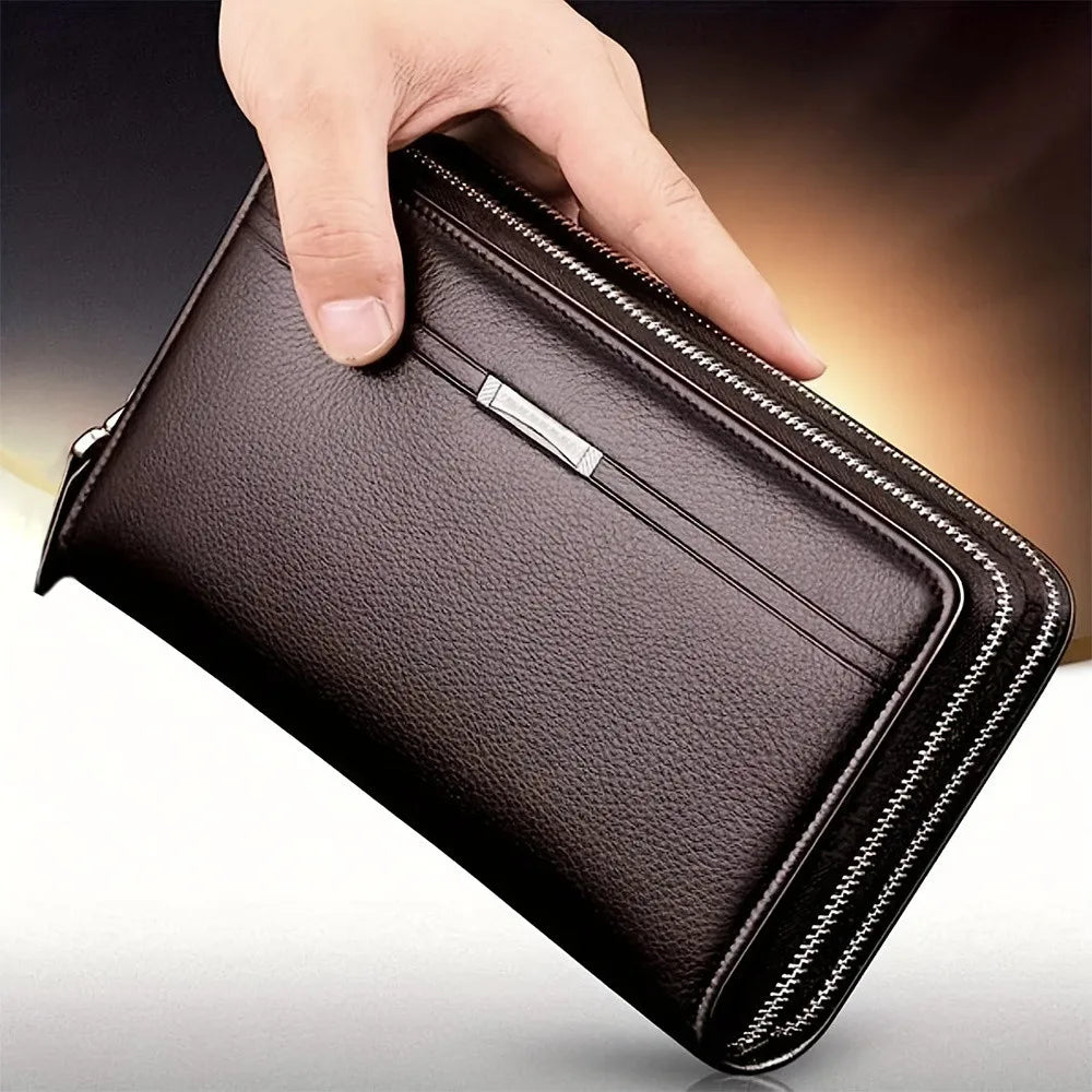 Product Image for Avelena | Lange Leder Herren Geldbörse, braun