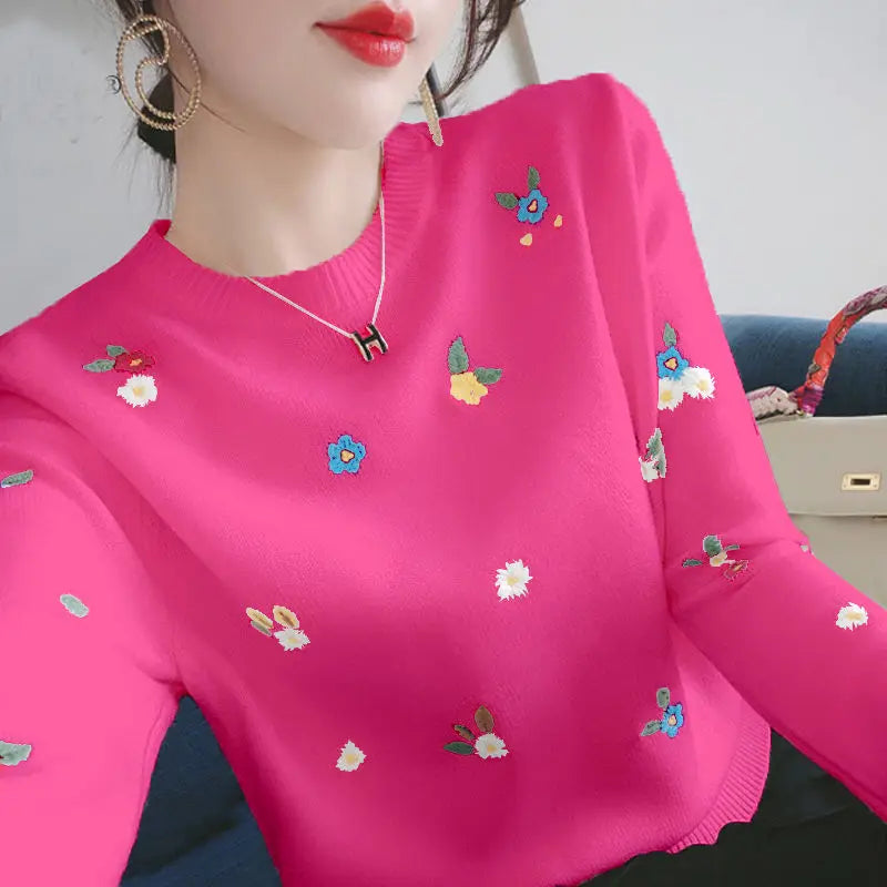 Product Image for Avelena | Jerseykleid mit Lebhaften Blumen für Damen, Rot / 3XL