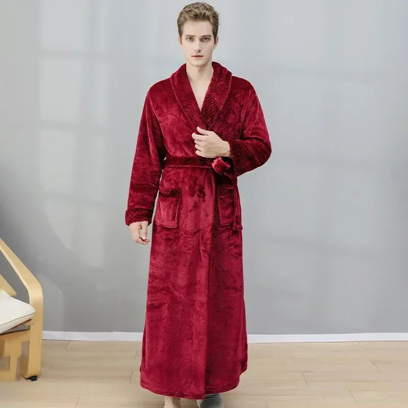 Product Image for Avelena | L Flauschiges Duschkleid und Nachthemd, Winerot Männer / L