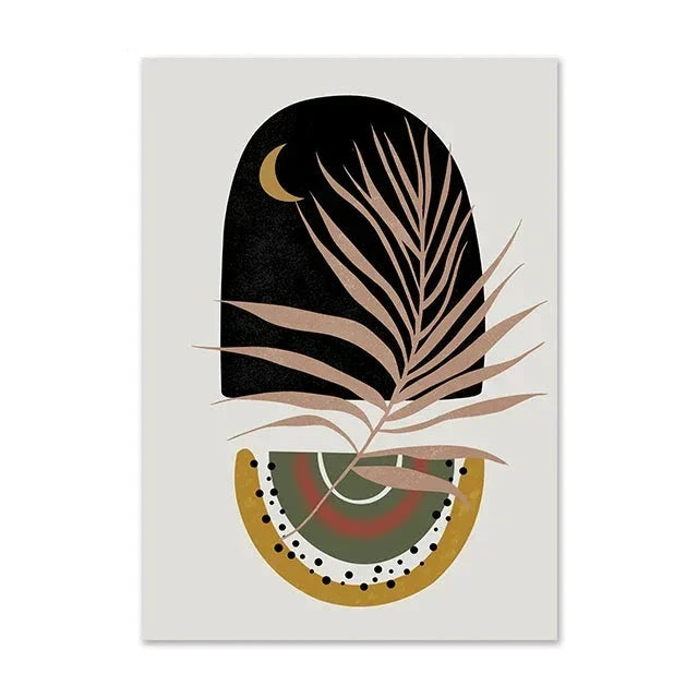 Product Image for Avelena | Vorgeschlagener Verkauf Terracotta Mond Abstrakte Bohemian Botanische Stillleben Wandkunst Feine Kunst Leinwanddruck Galerie Wandbilder für 