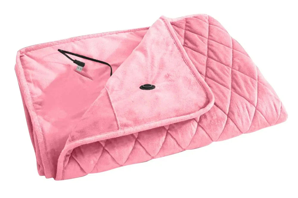 Product Image for Avelena | Verstellbarer Heizschal mit Usb-Anschluss, Rosa Ohne Reißverschluss / 100cm x 140cm