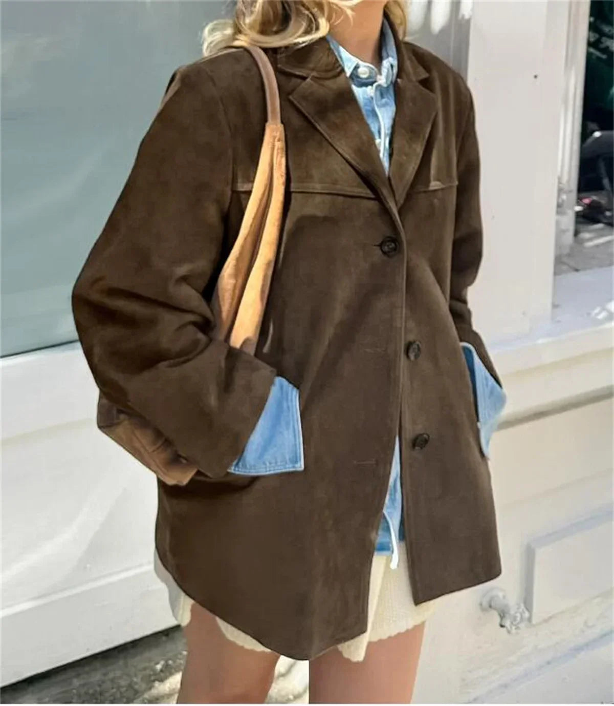 Product Image for Avelena | Vintage Jacke Damen mit Reverskragen, Braun / L