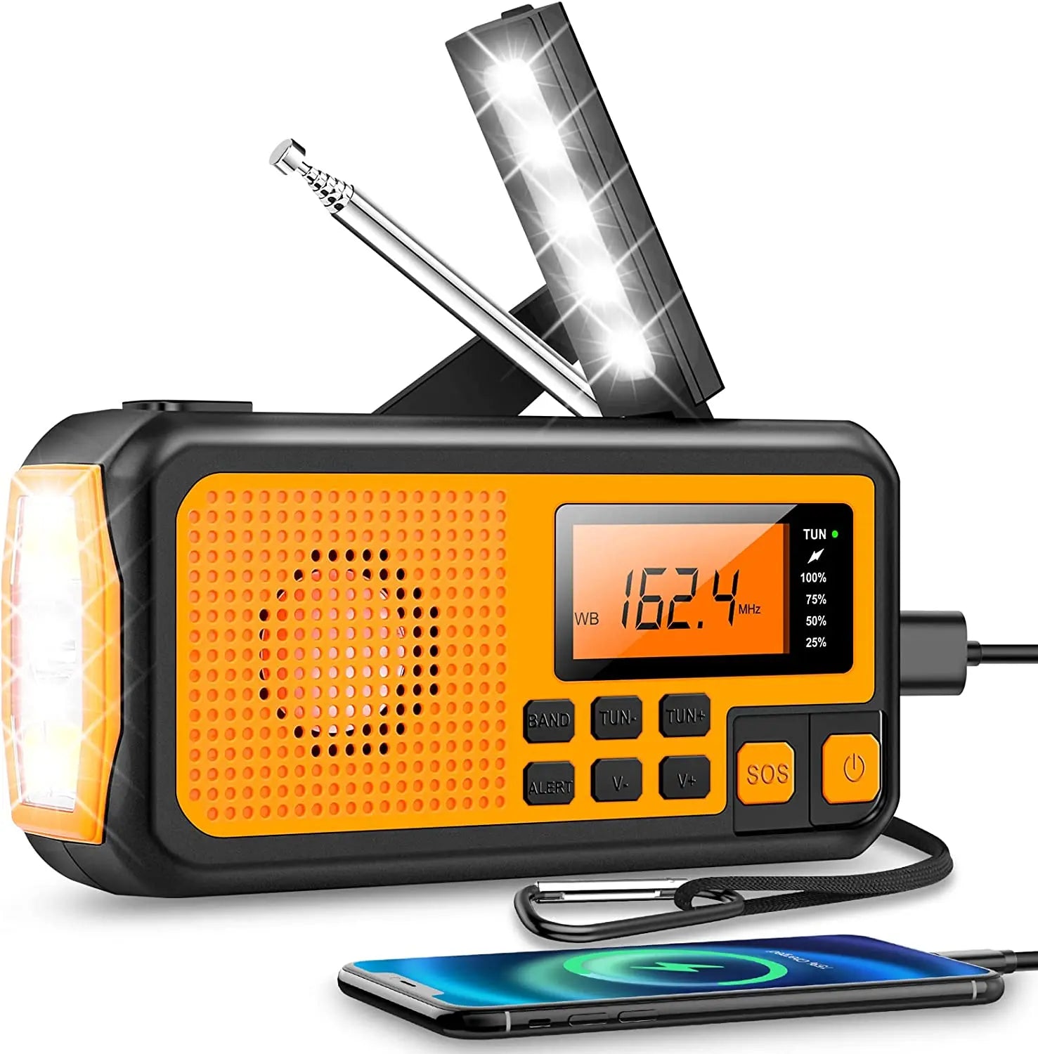 Product Image for Avelena | Multifunktionales Notradio mit Ladeoptionen Safesignal, DAB 5000mah
