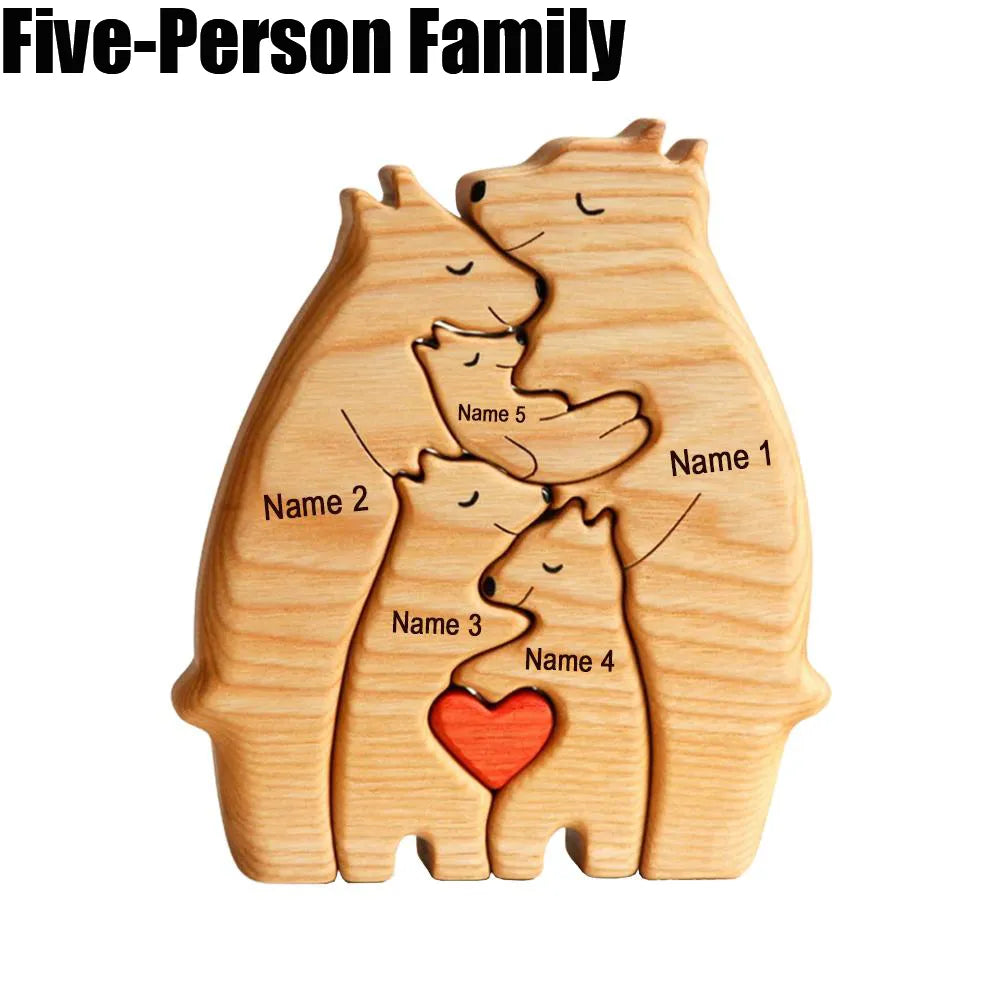 Product Image for Avelena | Hug Familie Ihre Persönliche Holzschnitzerei, 5 Personen Familie