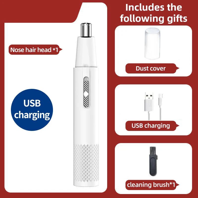 Product Image for Avelena | Wiederaufladbarer Elektrischer Nasenhaarschneider - 2-In-1 Unisex Automatischer Waschbarer Trimmer, Einzelne Nasenhaare-A 1