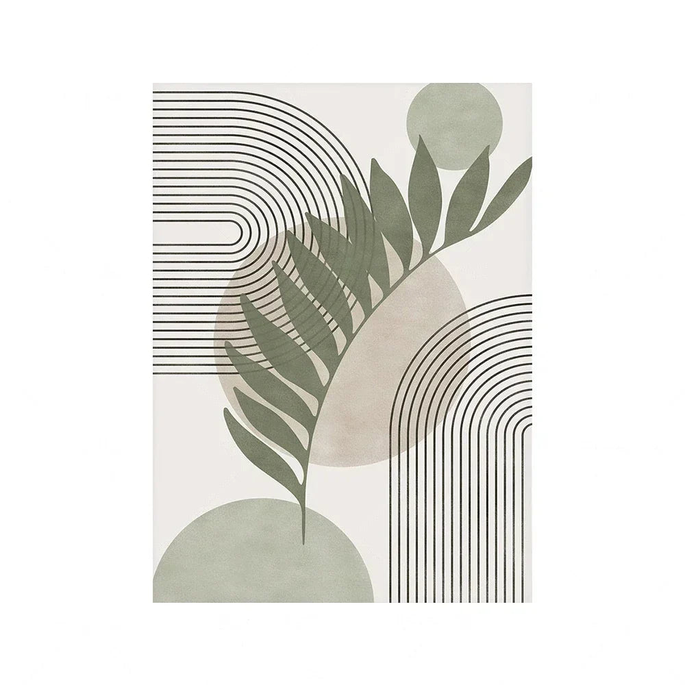 Product Image for Avelena | Featured Sale Salvies Grün Beige Minimalistisch Abstrakt Botanisch Wandkunst Schöne Kunst Leinwanddruck Bilder für Das Wohnzimmer Esszimmer 