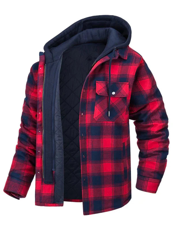 Product Image for Avelena | Warme Outdoor-Hemdjacke, Schwarz Rot / S