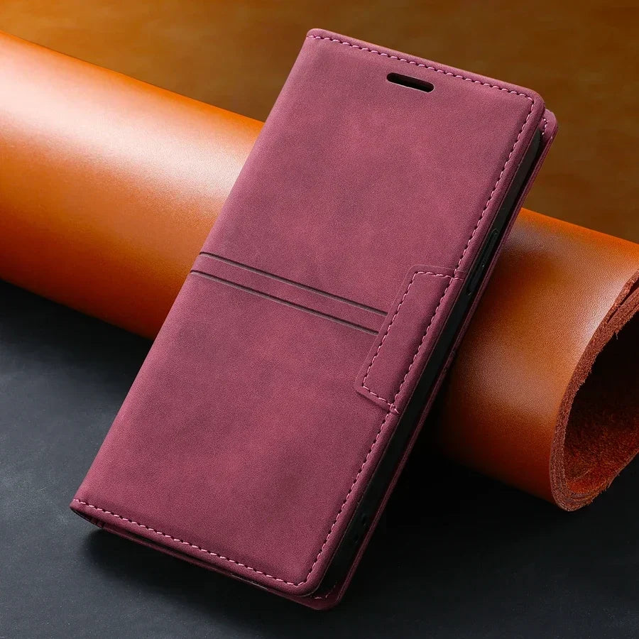 Product Image for Avelena | Leder Wallet Case Flip Case Google Pixel, Weinrot / Google Pixel 7 Pro