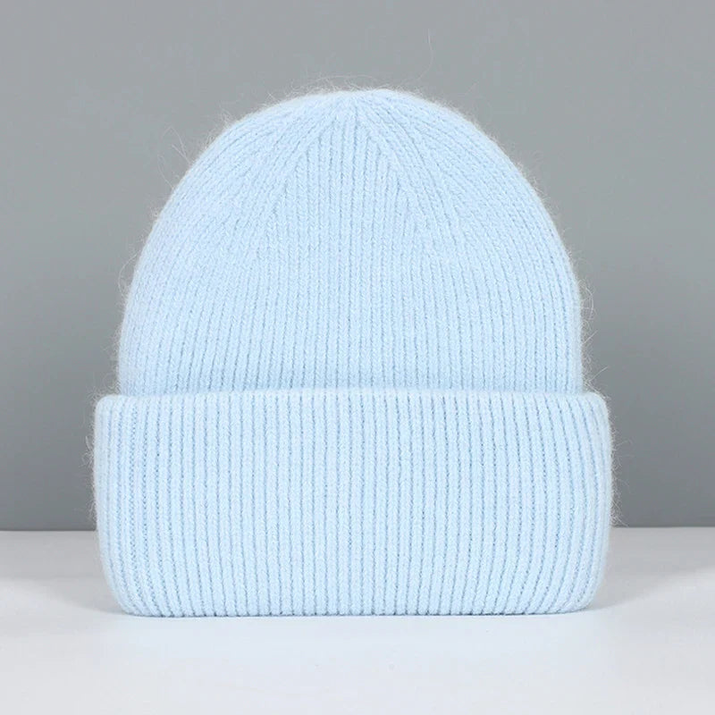 Product Image for Avelena | Damen Wintermütze - Echtes Kaninchenfell Warme Mütze, Himmelblau