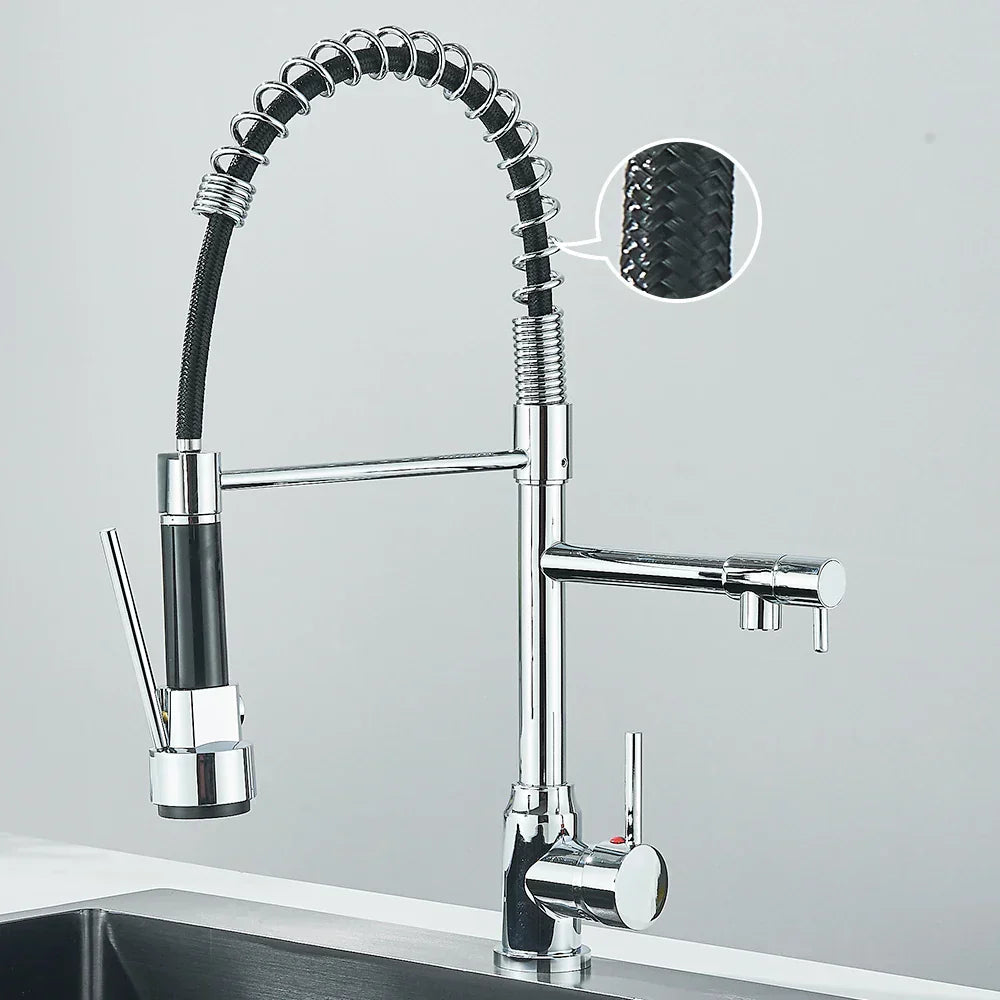 Product Image for Avelena | Springflow Küchenarmatur mit Doppelauslass, Chrom HG