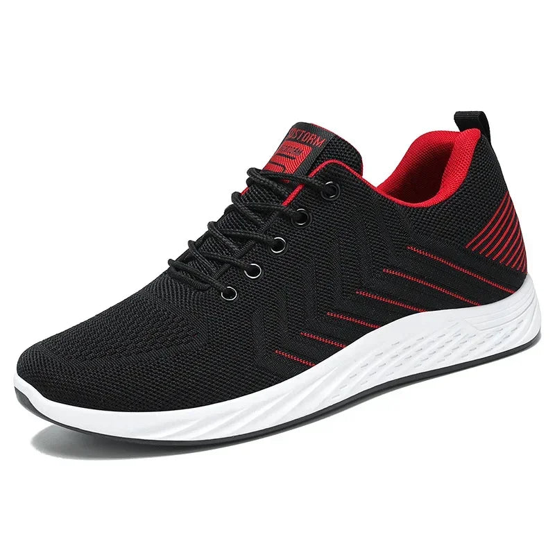 Product Image for Avelena | Herren Stilvolle Sneakers, Schwarz-Rot / 42