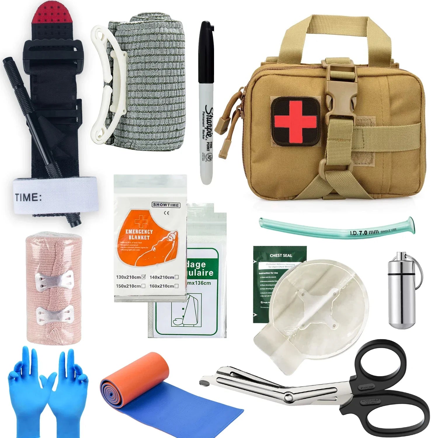 Product Image for Avelena | Komplettes Trauma Erste-Hilfe-Set für Notfallhilfe, Khaki