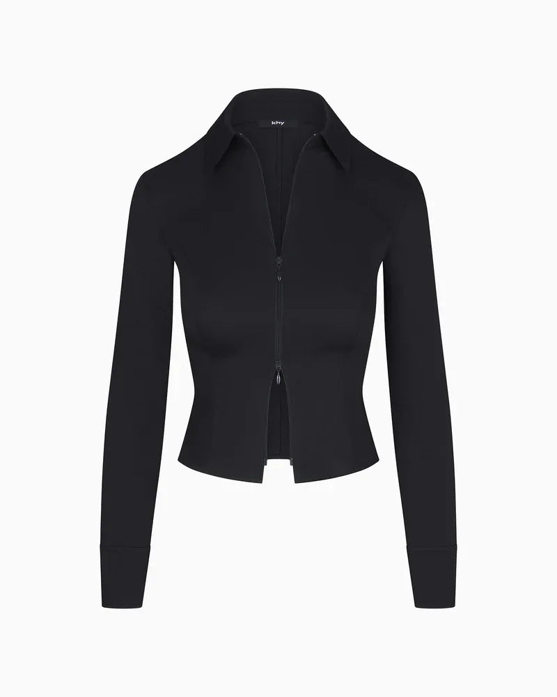 Product Image for Avelena | Stylisches Popelin Kurzhemd für Damen, Schwarzes Shirt / S