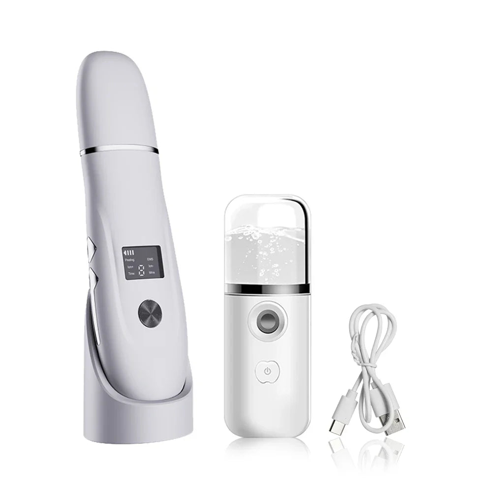 Product Image for Avelena | Ultraschall Gesichts Scrubber Peeling Werkzeug, Weiß hinzufügen Geschenk